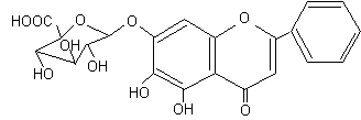 Байкалеин - глюкуронид, структура